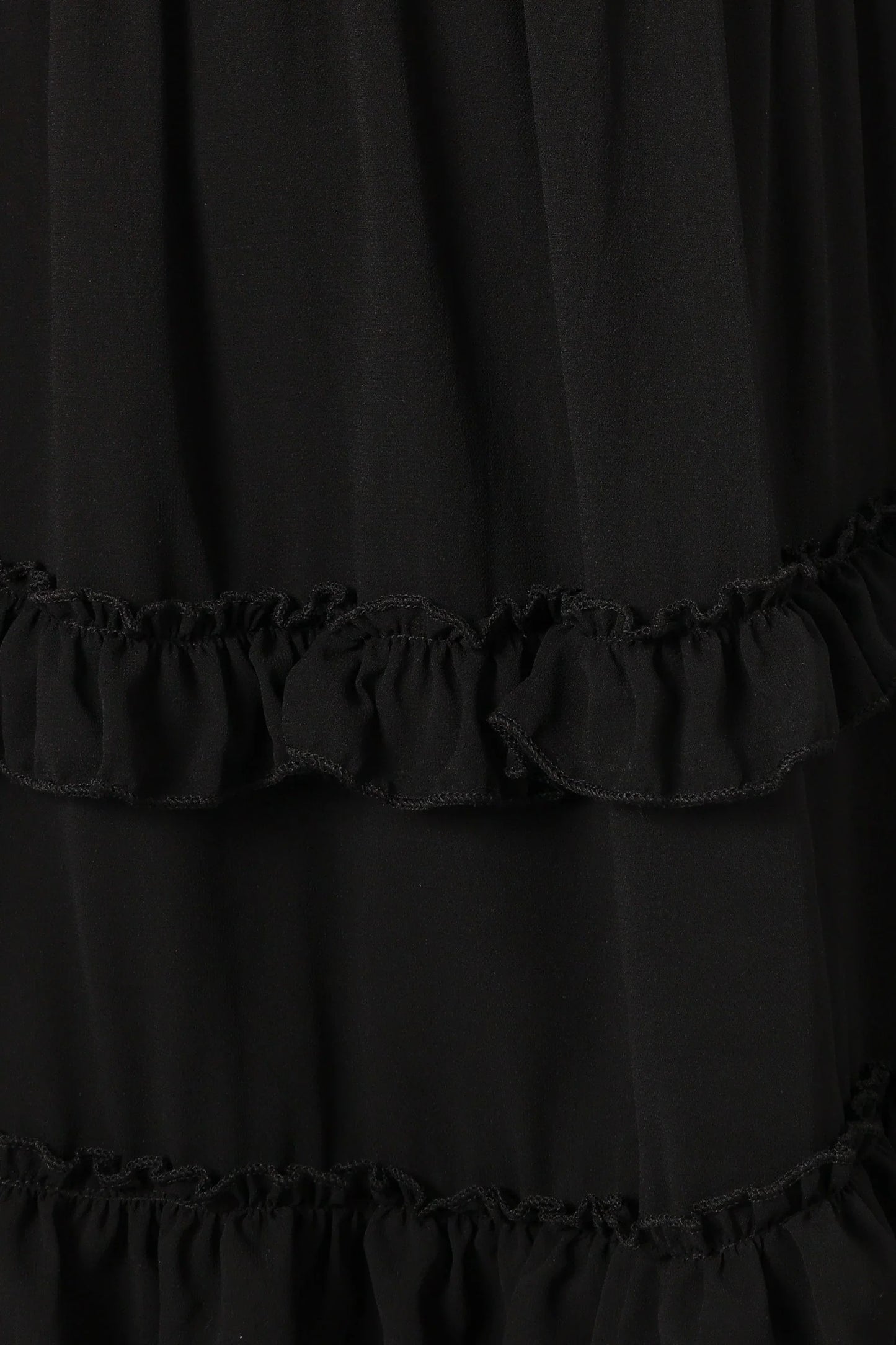 Marli Ruffle Midi Dress Black