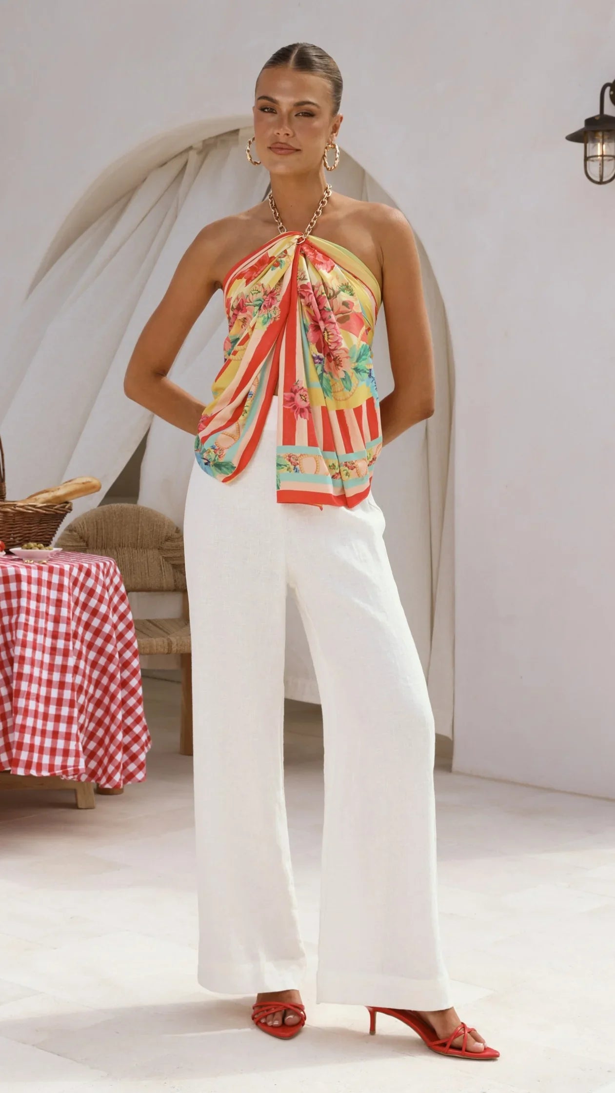 Imogen Scarf Positano Red