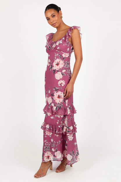 Irelynn Maxi Dress Dark Rose Floral