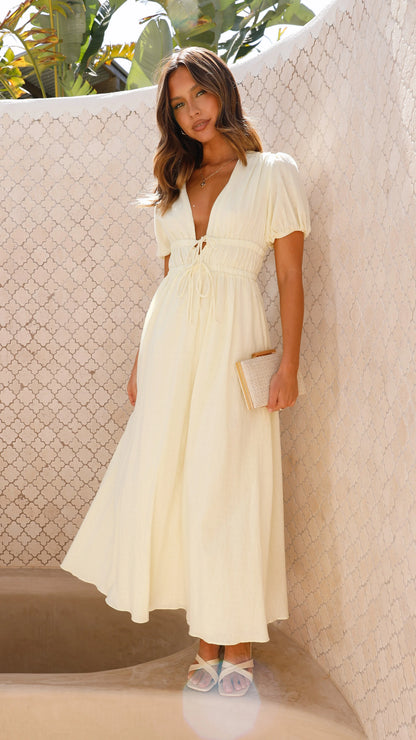 Ena Midi Dress Yellow