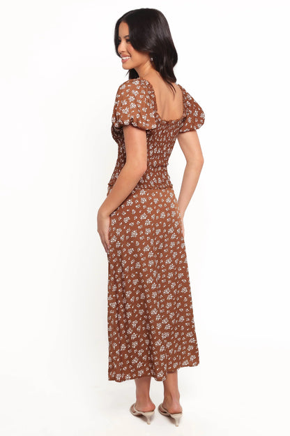 Zola Skirt Set Brown Ditsy Floral