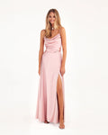 Boudoir misty rose silk slip dress