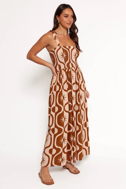 Ginelle Jumpsuit Tan Print