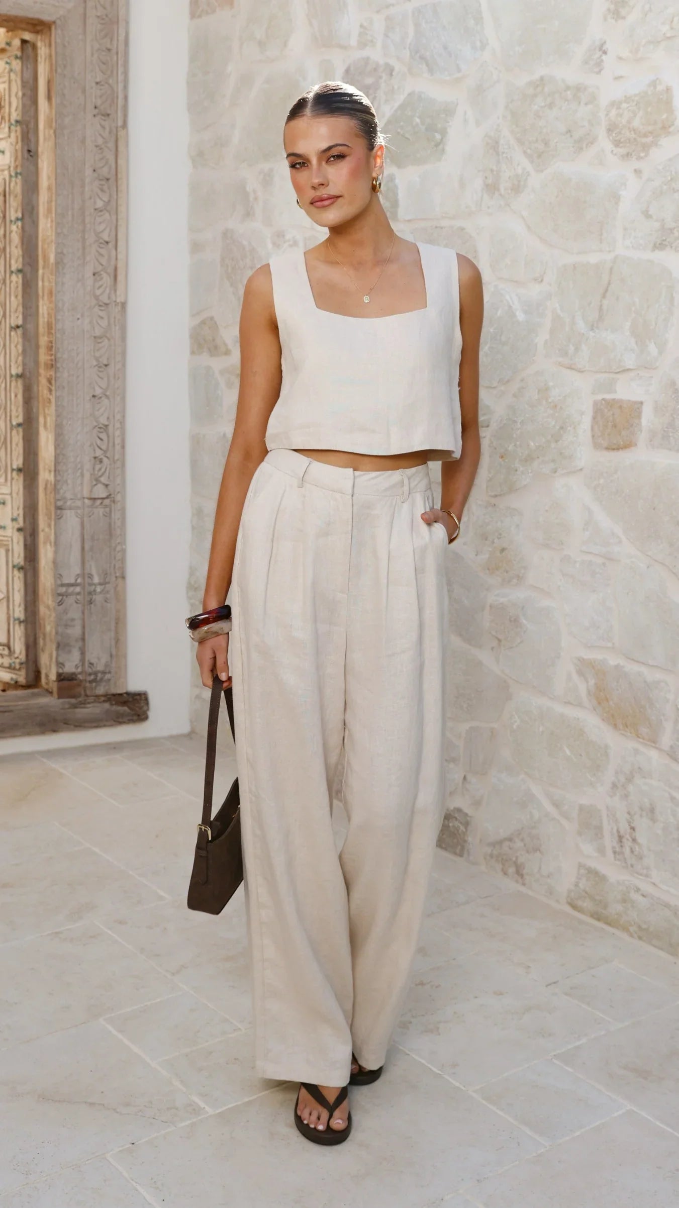 Tillie Crop Top Oatmeal