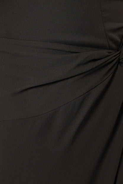 Nadea Faux Wrap Maxi Dress Black