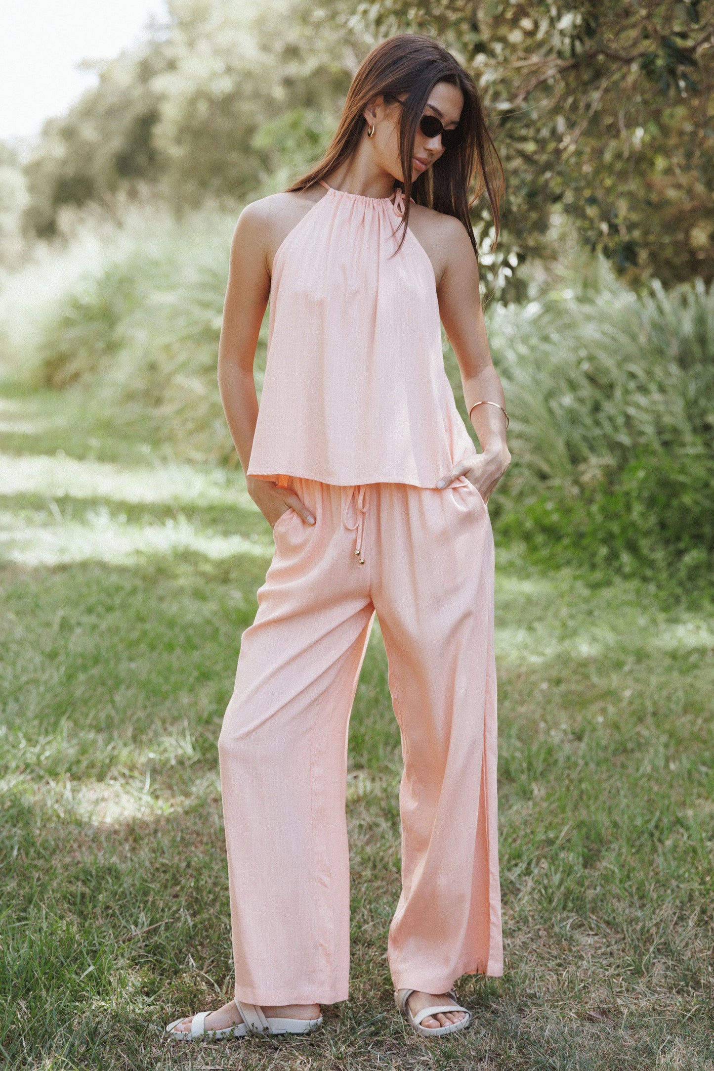 Wren Halter Tie Top Pink