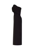Black Classy midi dress with open neckline