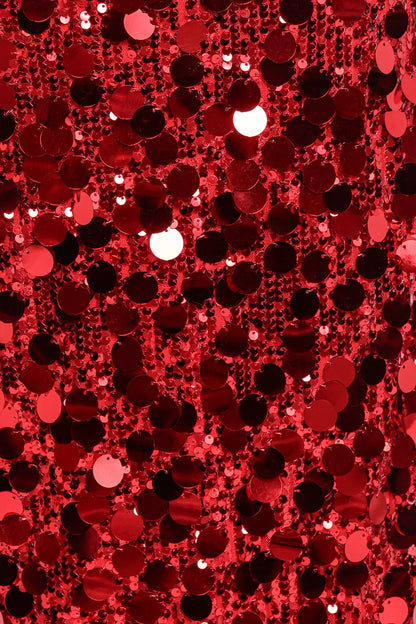 Karlie Strapless Sequin Maxi Dress Red
