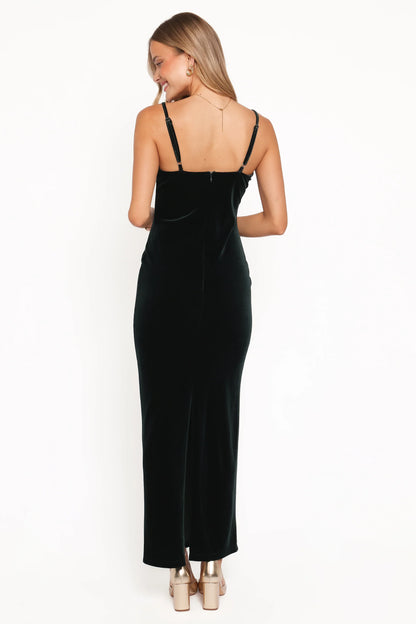 Everlee Maxi Dress Emerald Velvet