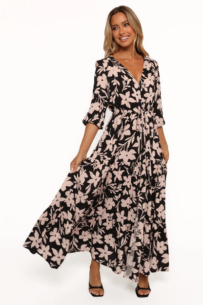 Kelda Dress Black Augusta Print