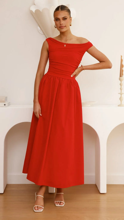 Immy Midi Dress Red