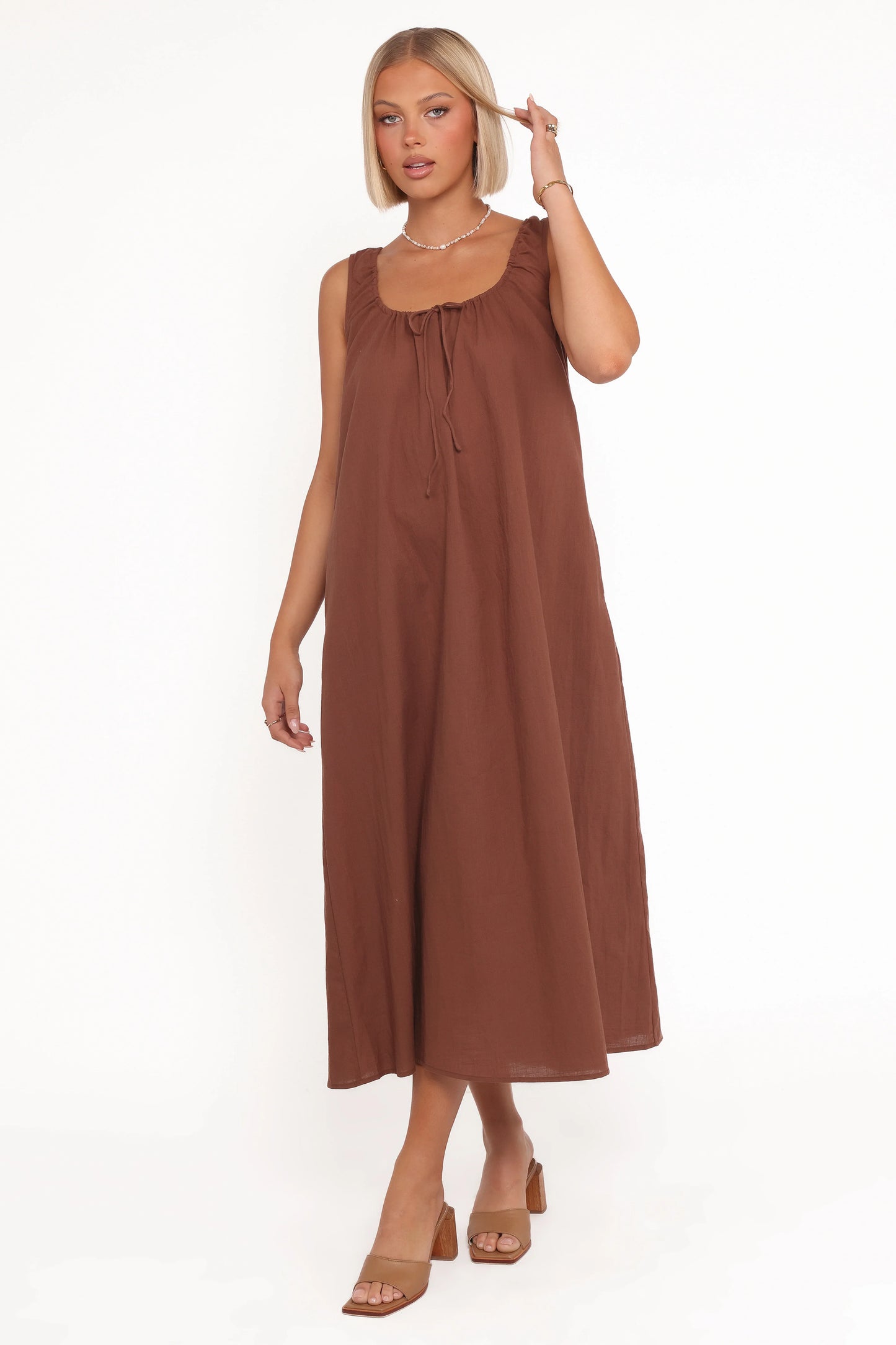 Bowman Maxi Dress Chocolate Brown