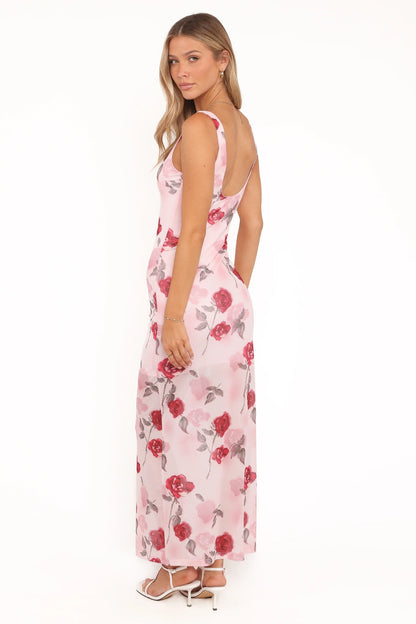 Brissa Maxi Dress Pink Floral