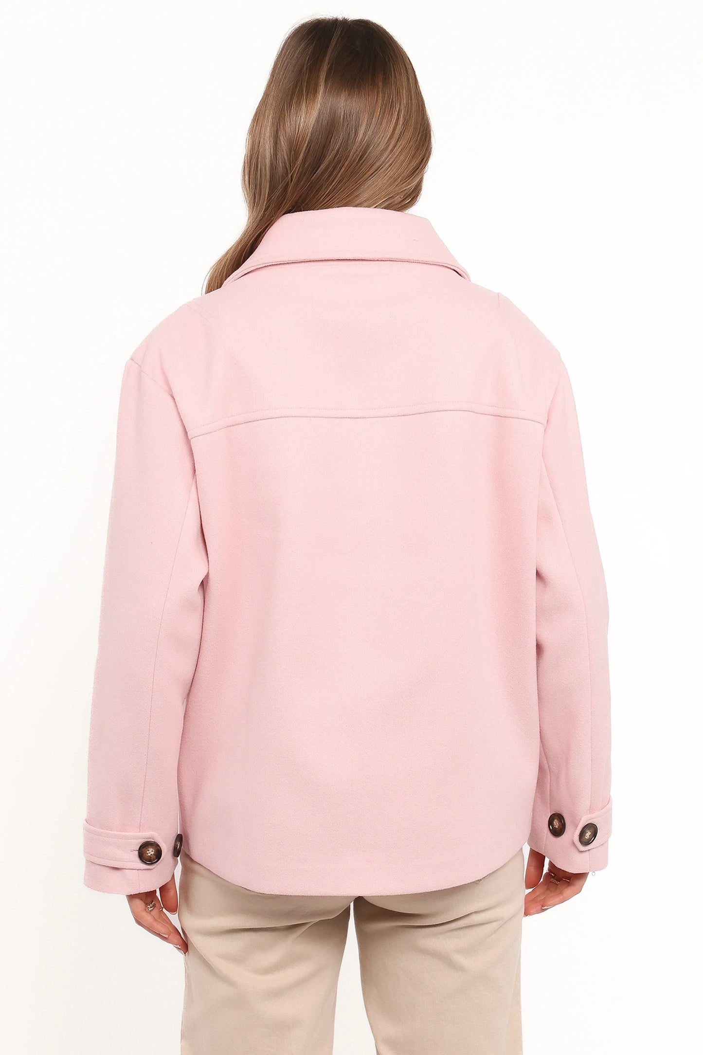 Lindy Cropped Coat Baby Pink