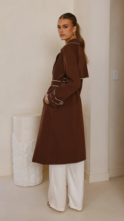 Blanca Trench Coat Espresso