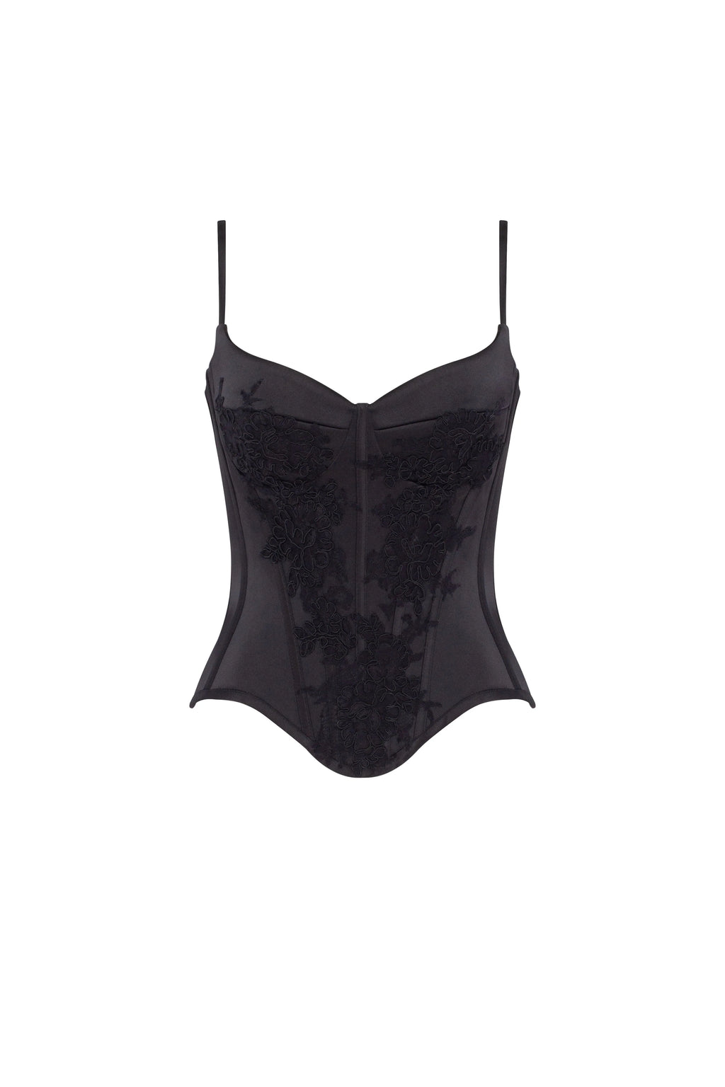 Obsidian lace corset Parisienne