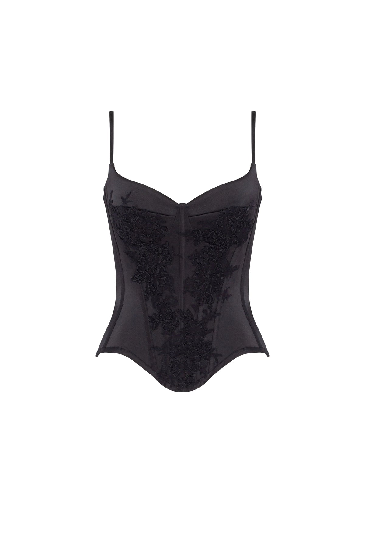 Obsidian lace corset Parisienne