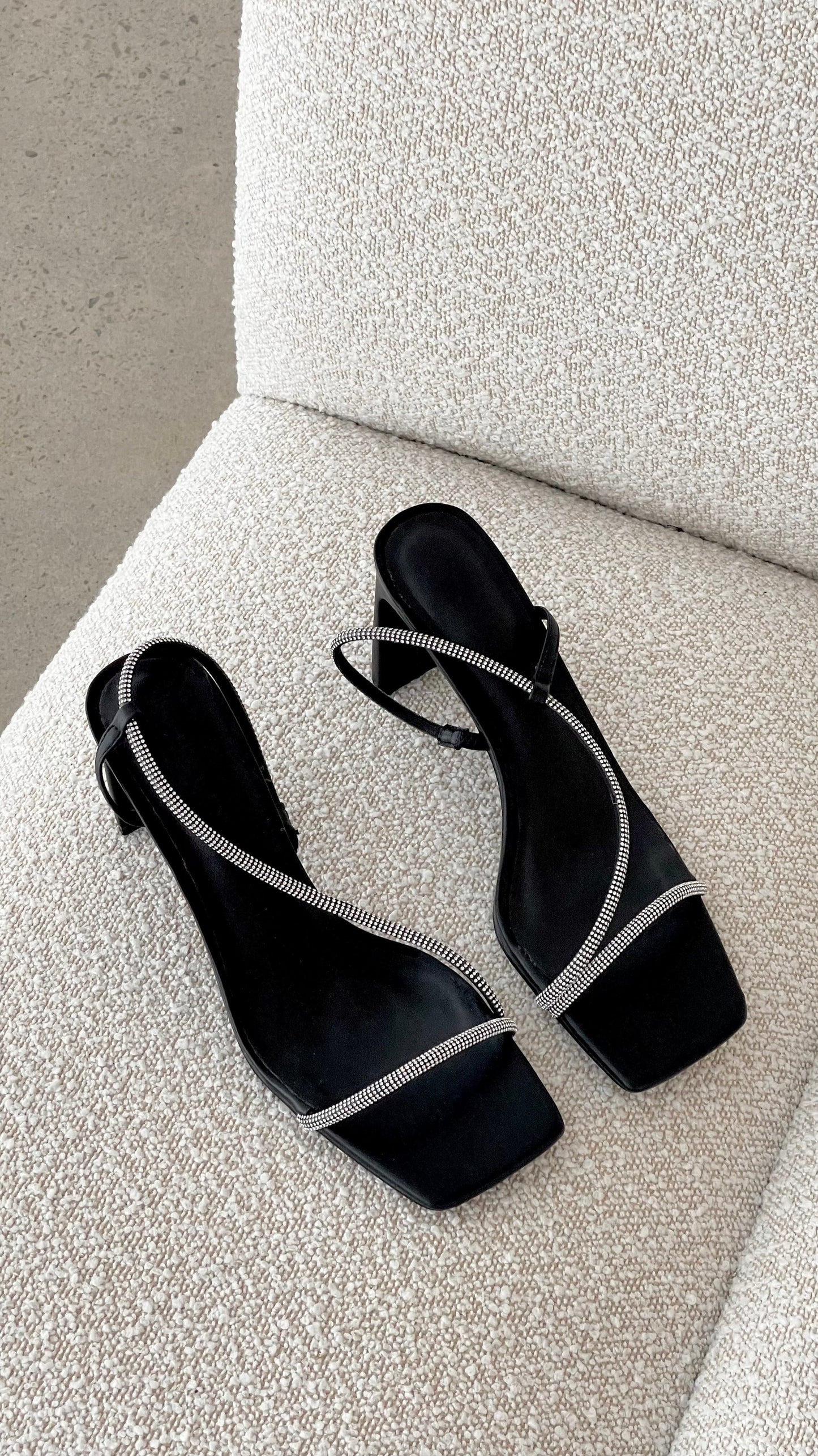 Kaye Heels Black Diamante