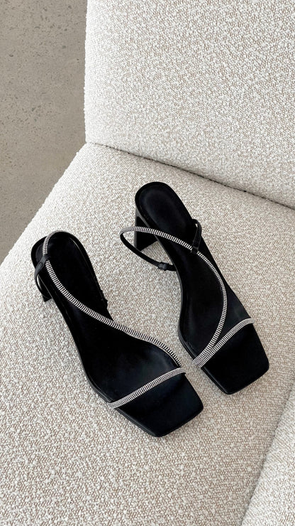 Kaye Heels Black Diamante