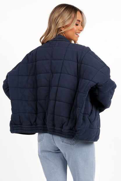 Alegra Quilted Jacket Navy