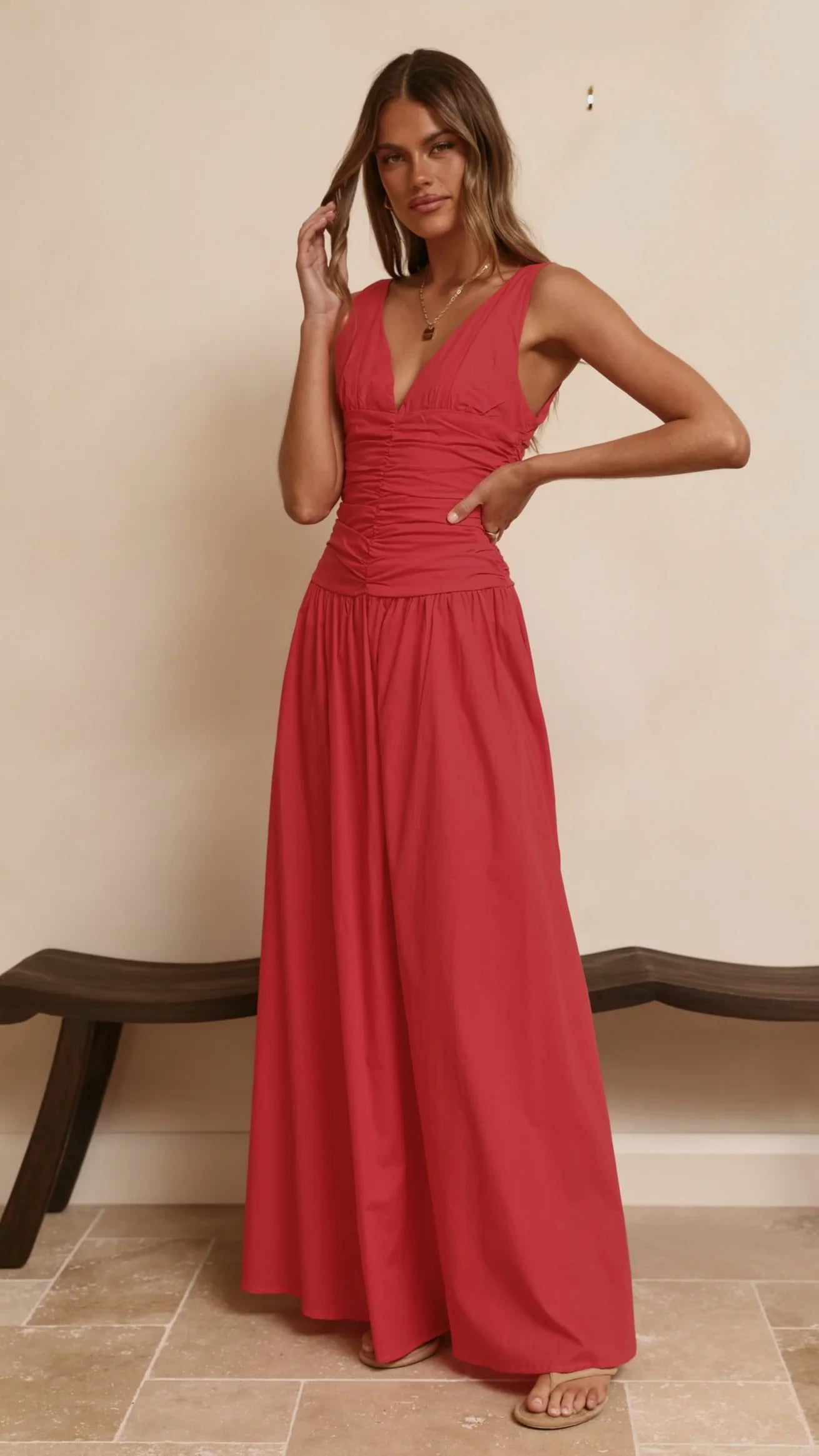 Sanya Maxi Dress Red
