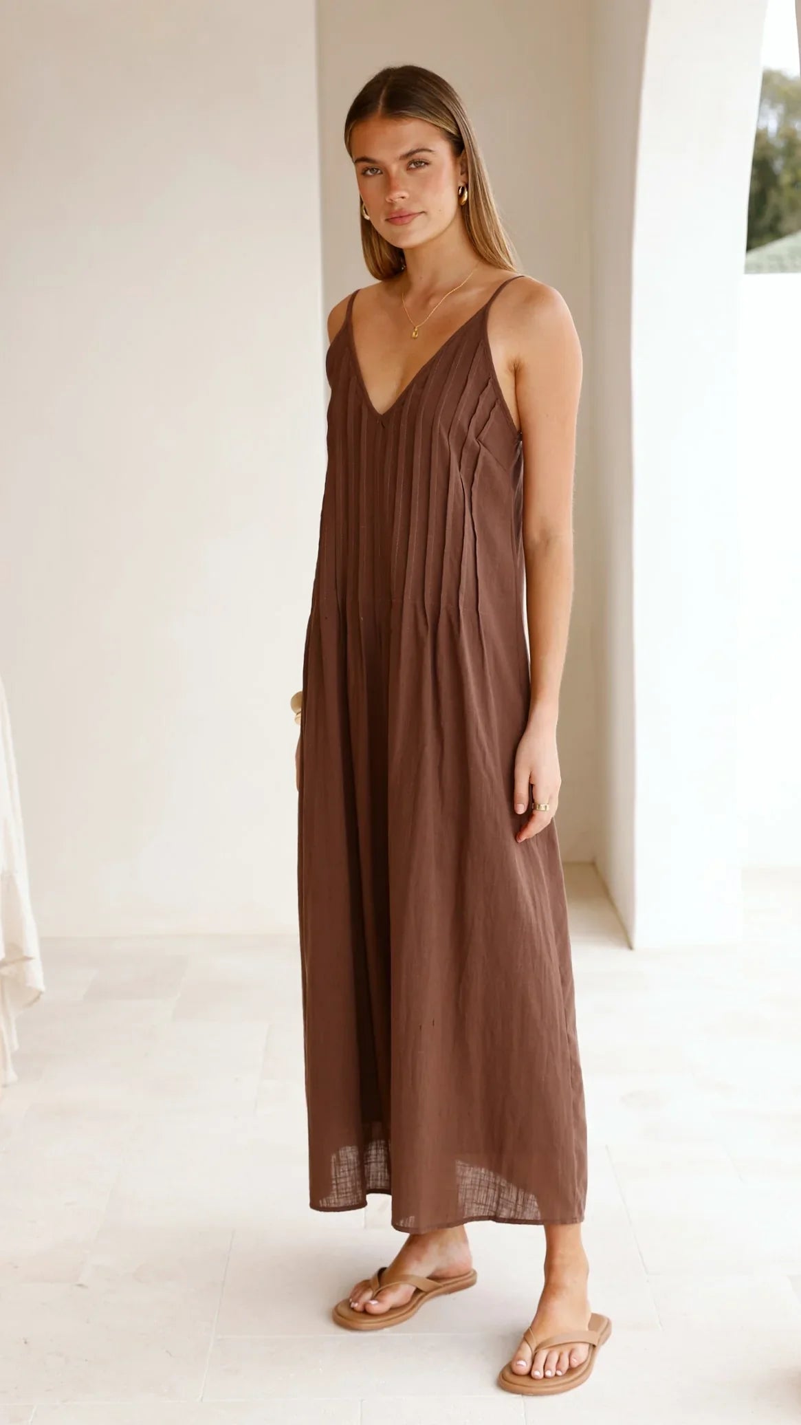 Aspen Maxi Dress Chocolate