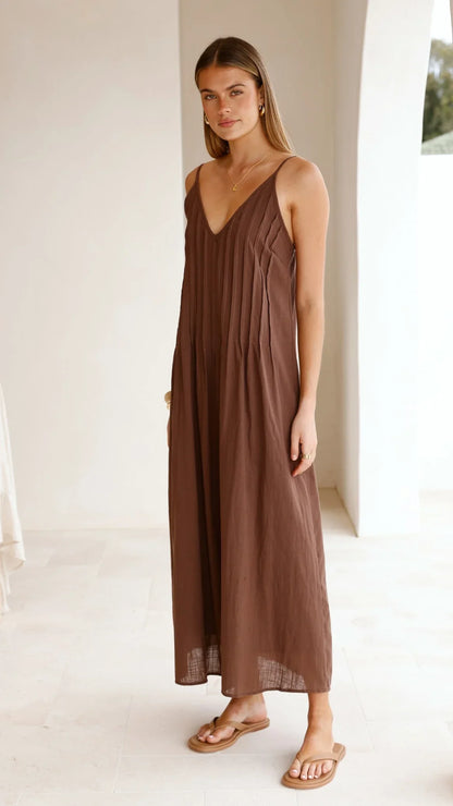 Aspen Maxi Dress Chocolate