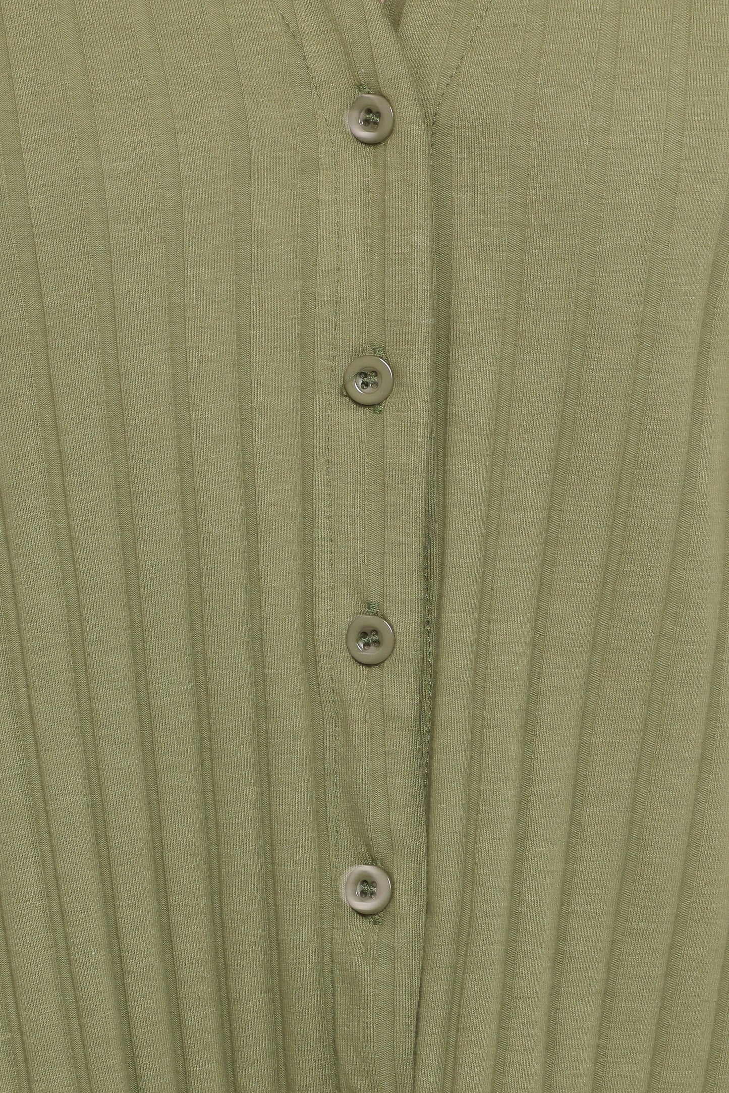 Phillipa Wide Ribbed Shirt Set Olive