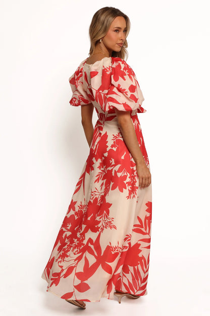 Ellery Midi Dress Red Floral