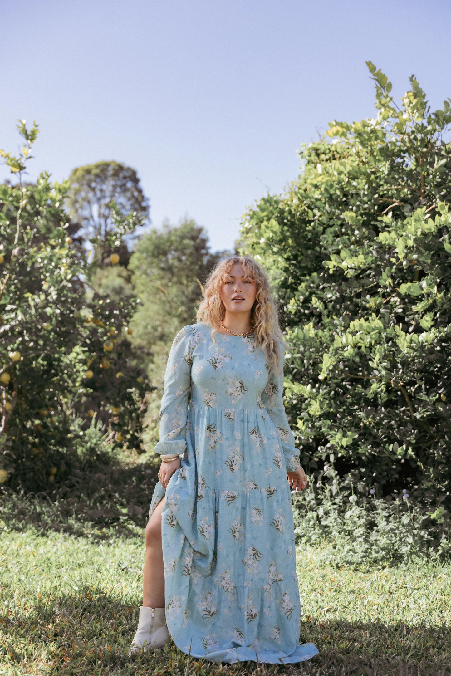 Bernice Maxi Dress Blue Floral