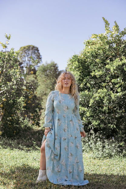 Bernice Maxi Dress Blue Floral