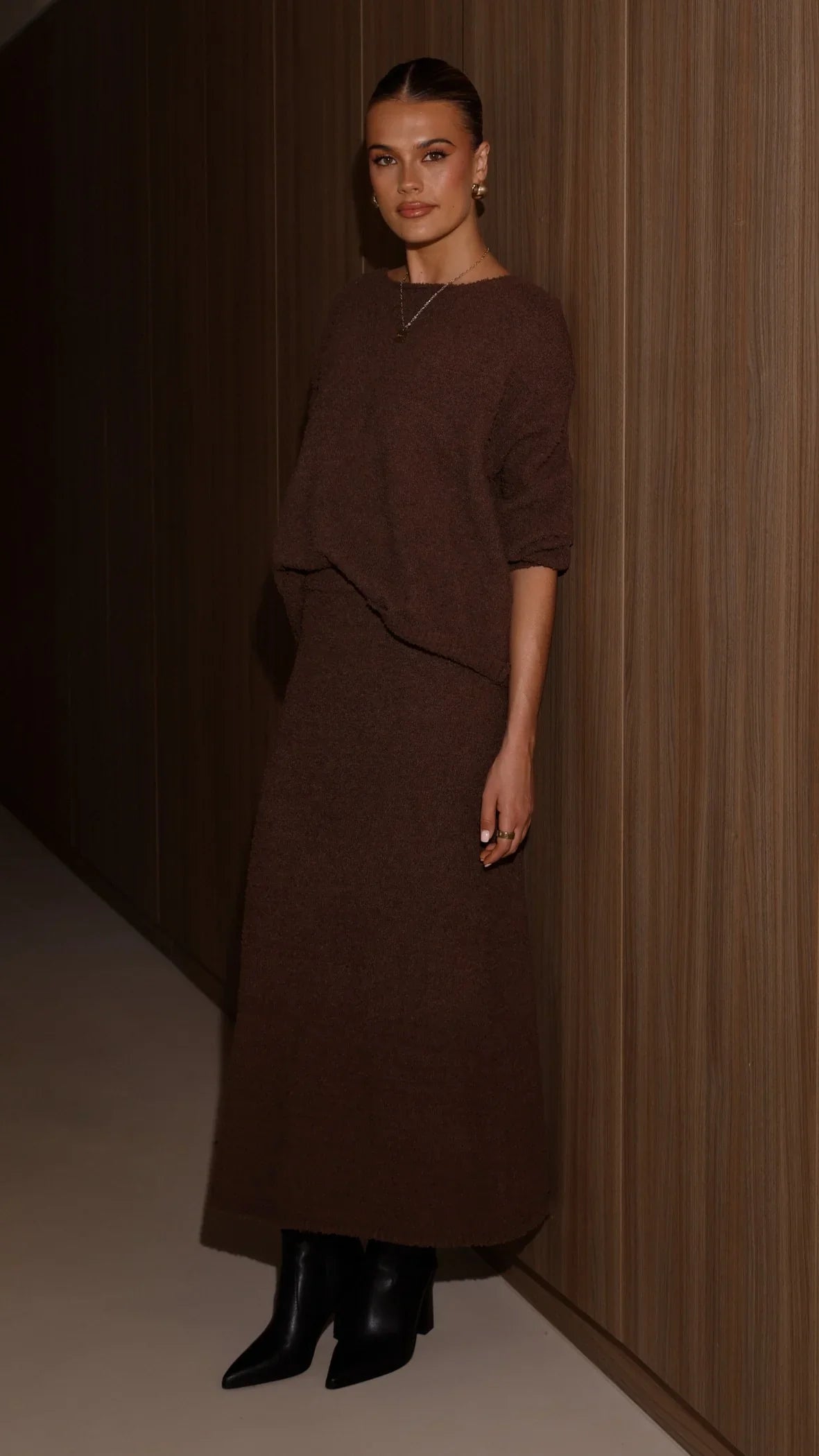 Cohen Knit Jumper Chocolate