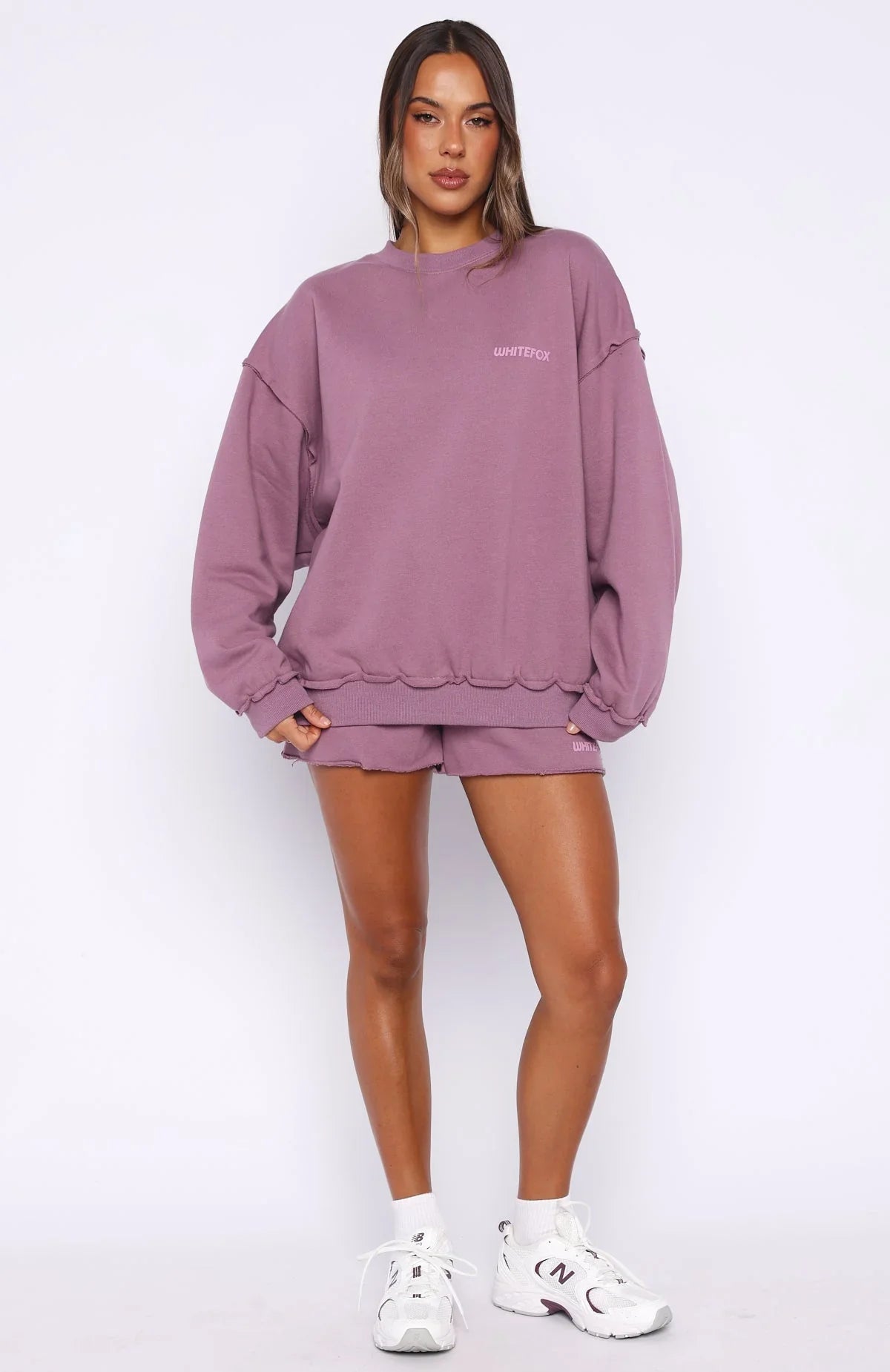 On My Own Terms Oversized Drop Shoulder Sweater Dusty Plum