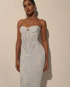 Beaded Lace Corset Dress