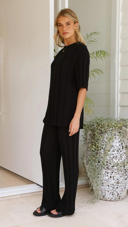 Bayu Knit Pants Black