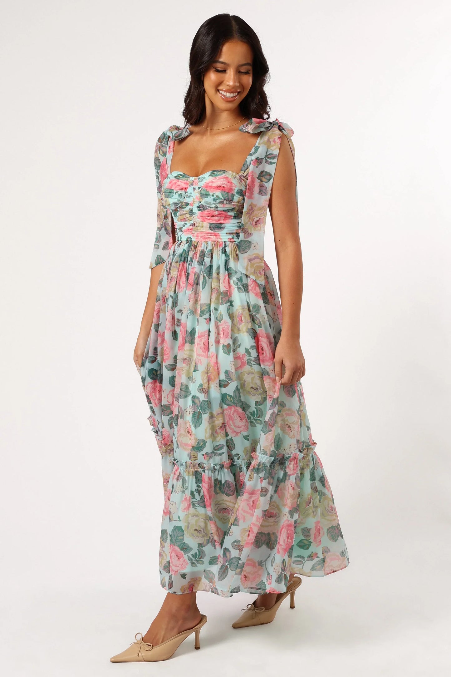 Floret Midi Dress Blue Multi