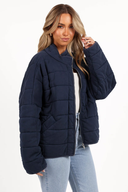 Alegra Quilted Jacket Navy