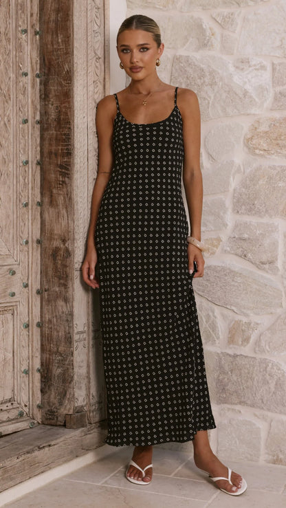 Shania Maxi Dress Black Floral