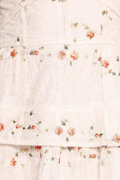 Eleanora Midi Dress White Floral