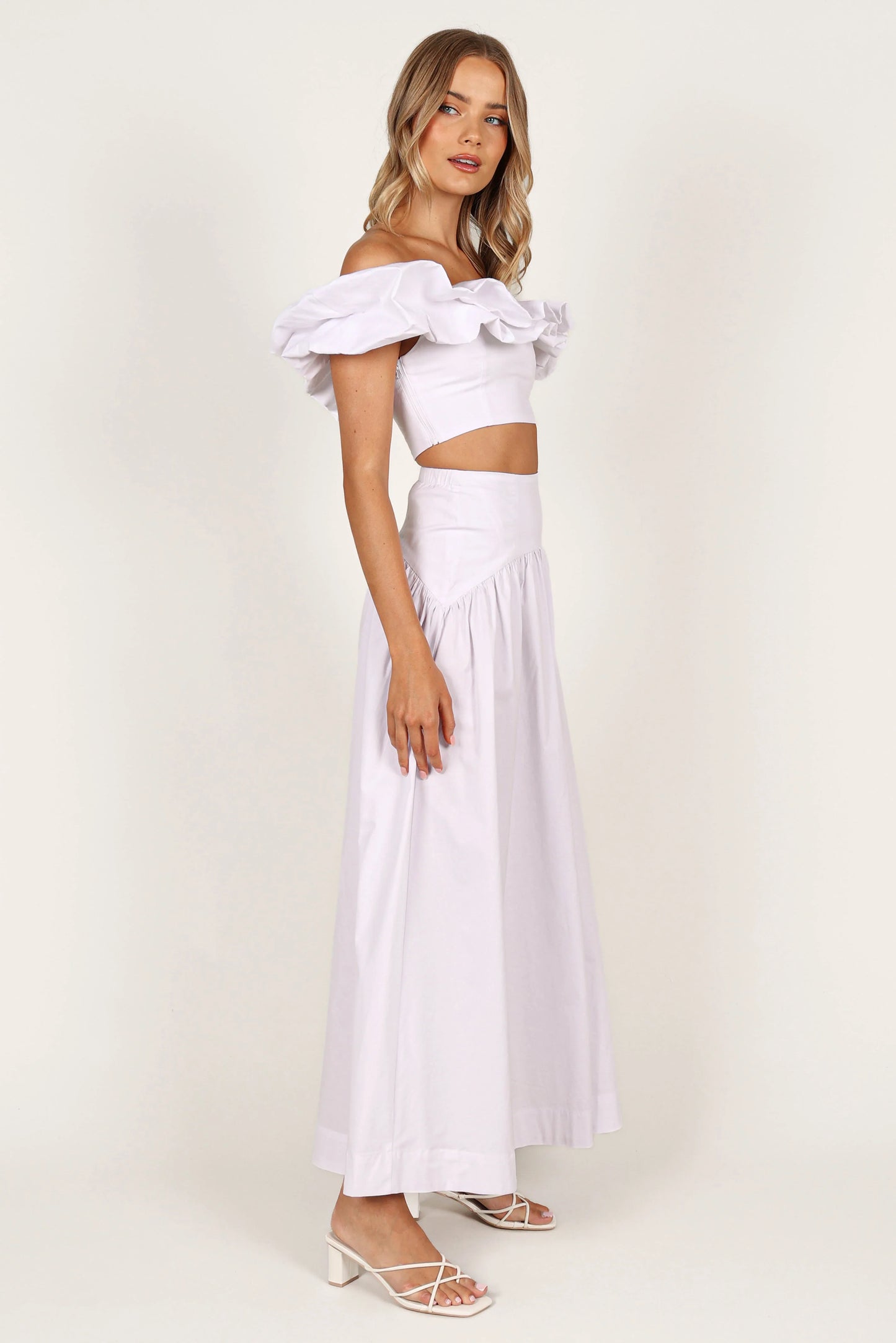 Savannah Maxi Skirt White