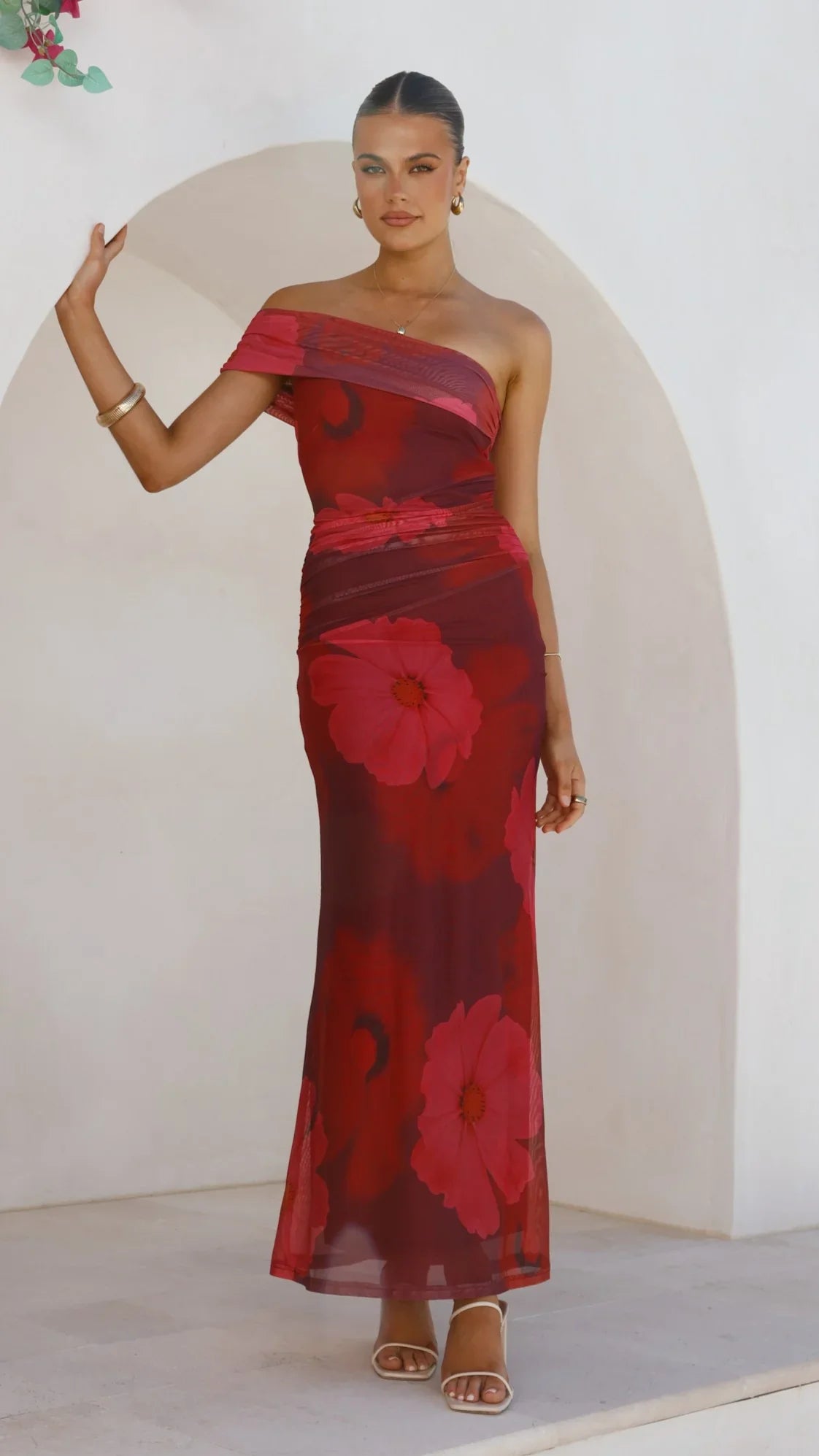 Jelani Maxi Dress Red Floral