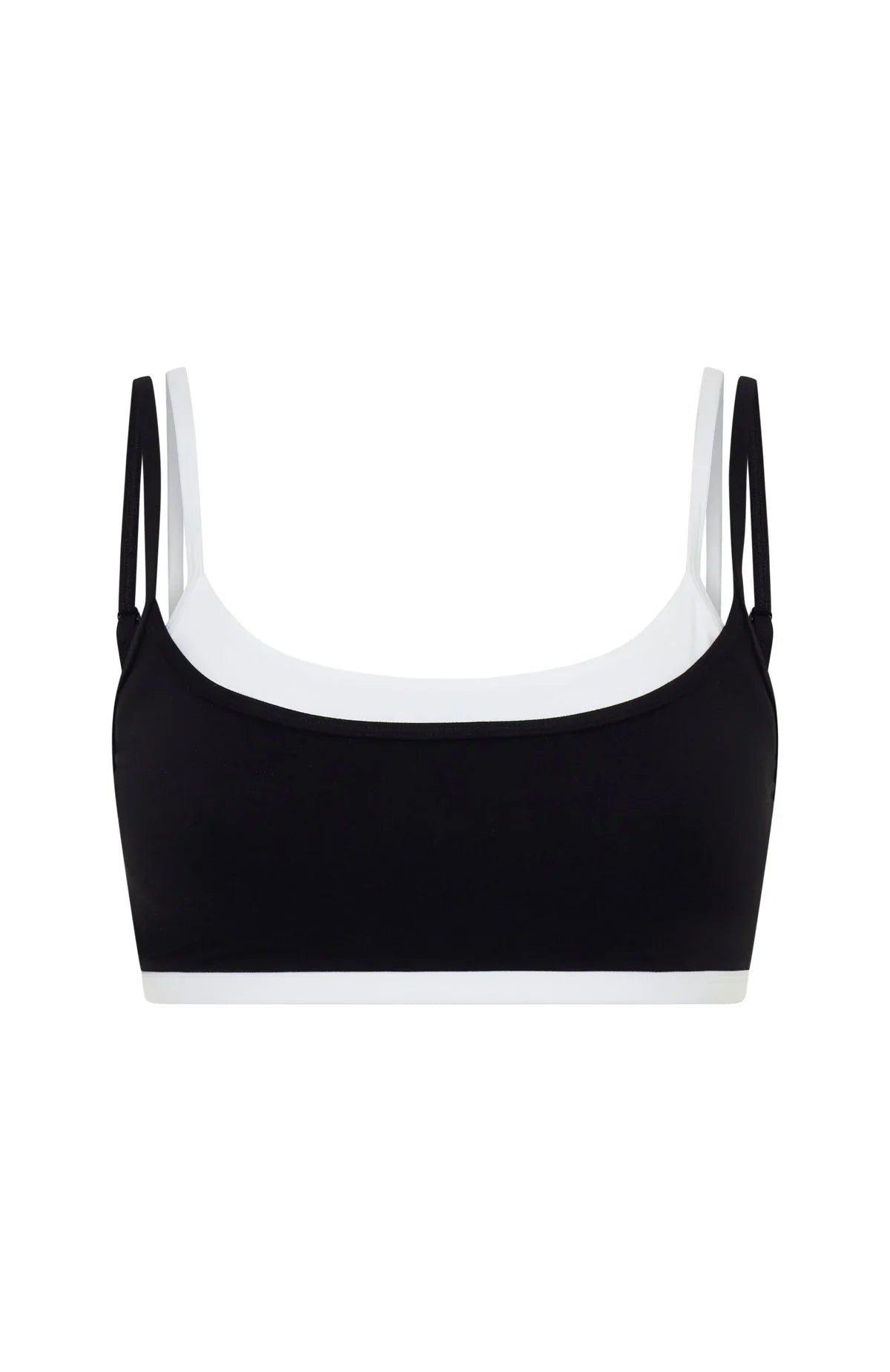All The Glory Sports Bra Black White