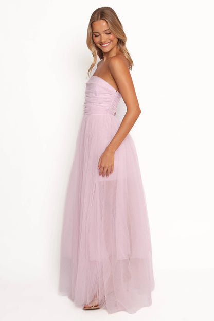 Anabella Strapless Maxi Dress Pale Pink