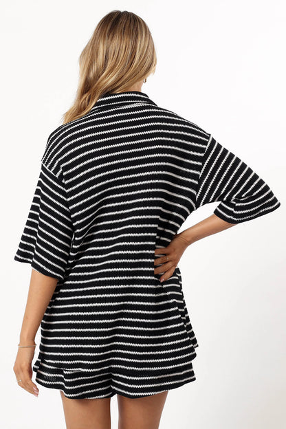 Linnea Short Set Black White