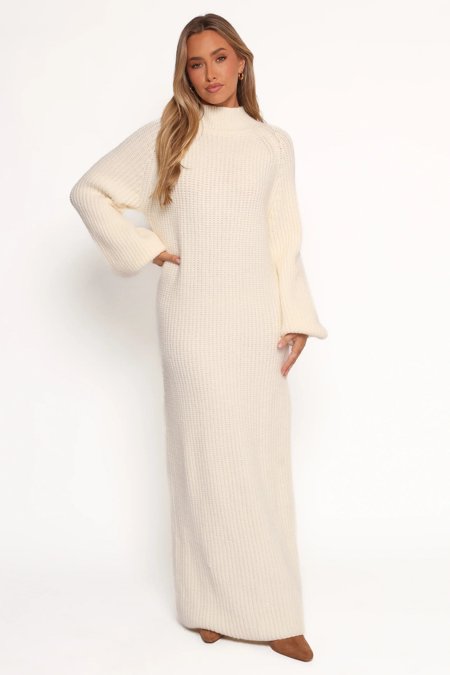 Tobin Knit Maxi Dress Cream