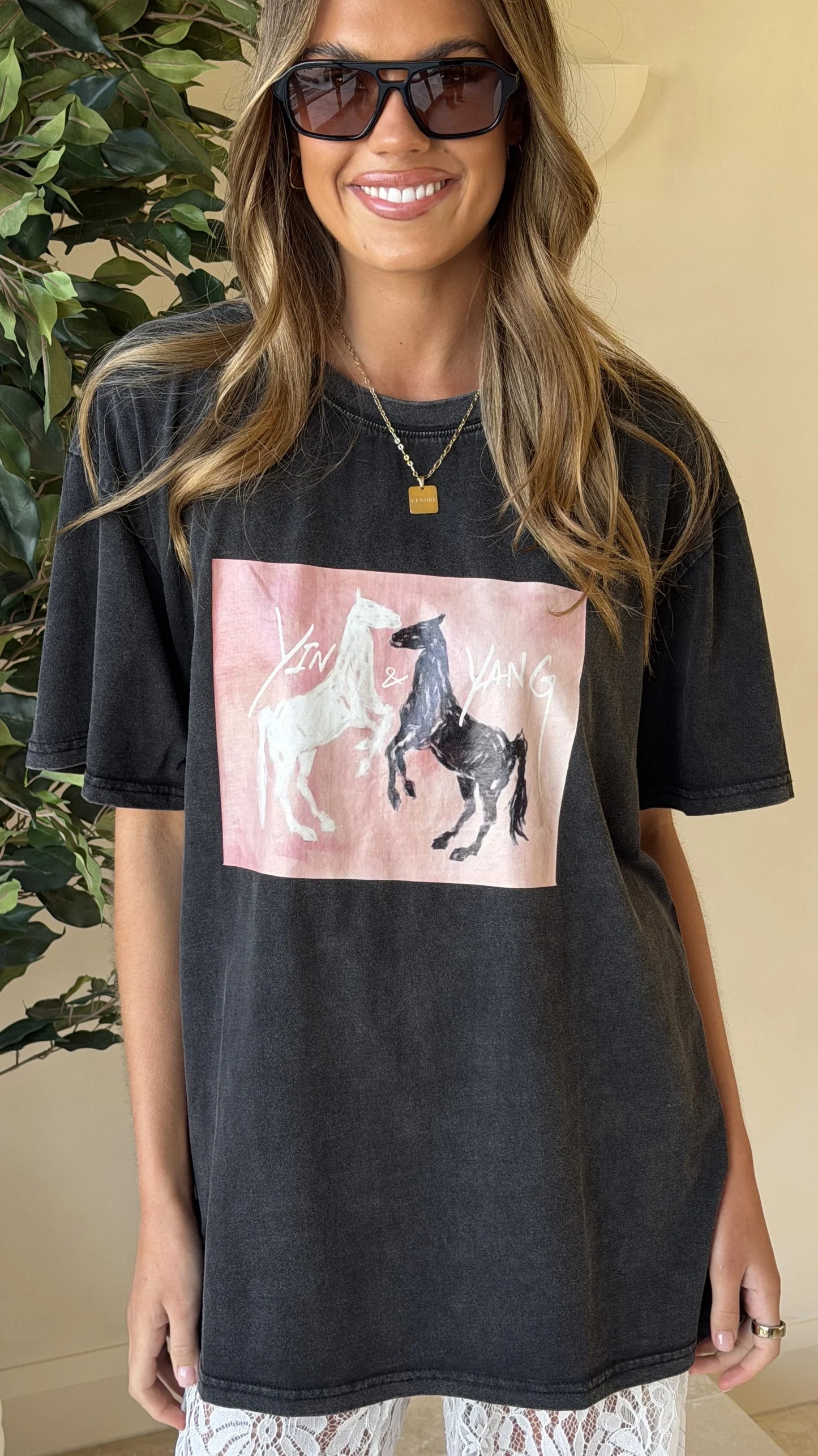 Avery Oversized Tee Washed Black