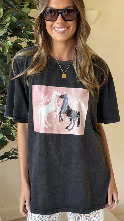 Avery Oversized Tee Washed Black