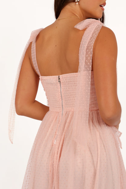 Floret Midi Dress Petal Pink