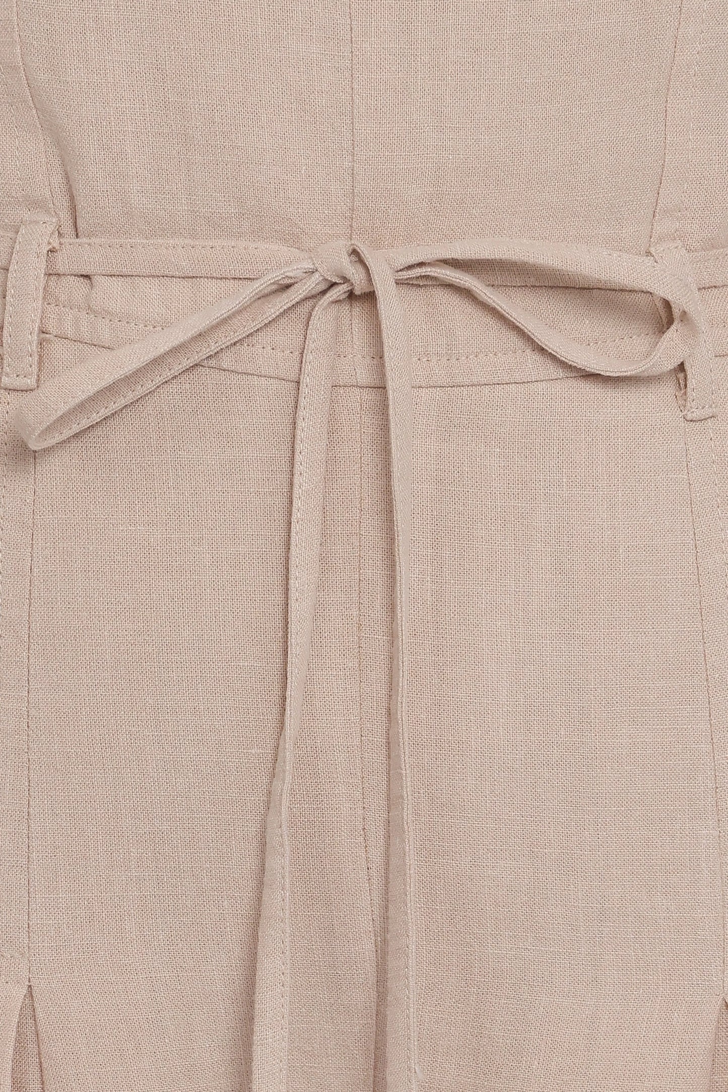 Calliope Tie Waist Jumpsuit Wheat