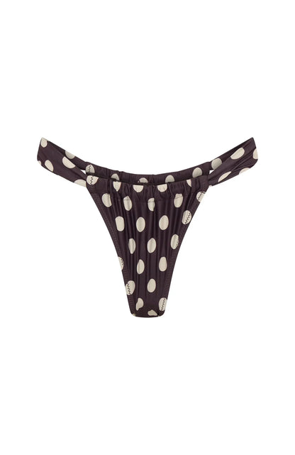 Huskisson Bottoms Choc Cream Polka Dot